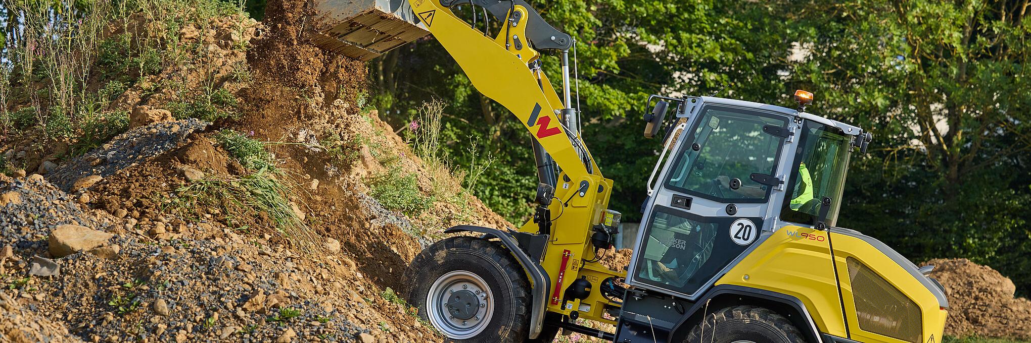 Wheelloader in action