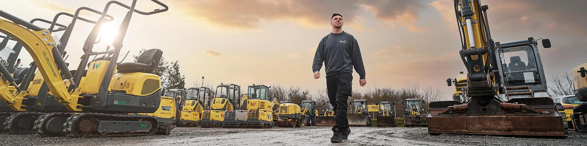 Wacker Neuson Gebrauchtmaschinen auf einen Gelände