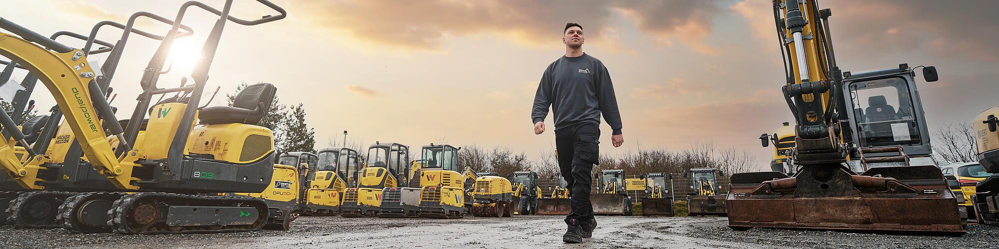 Wacker Neuson used machines on a site