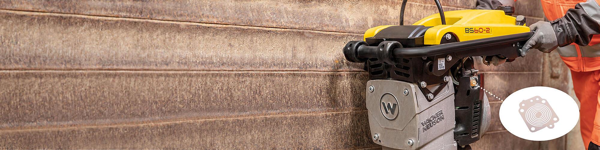 2-stroke Rammer BS60-2 im Tunnel