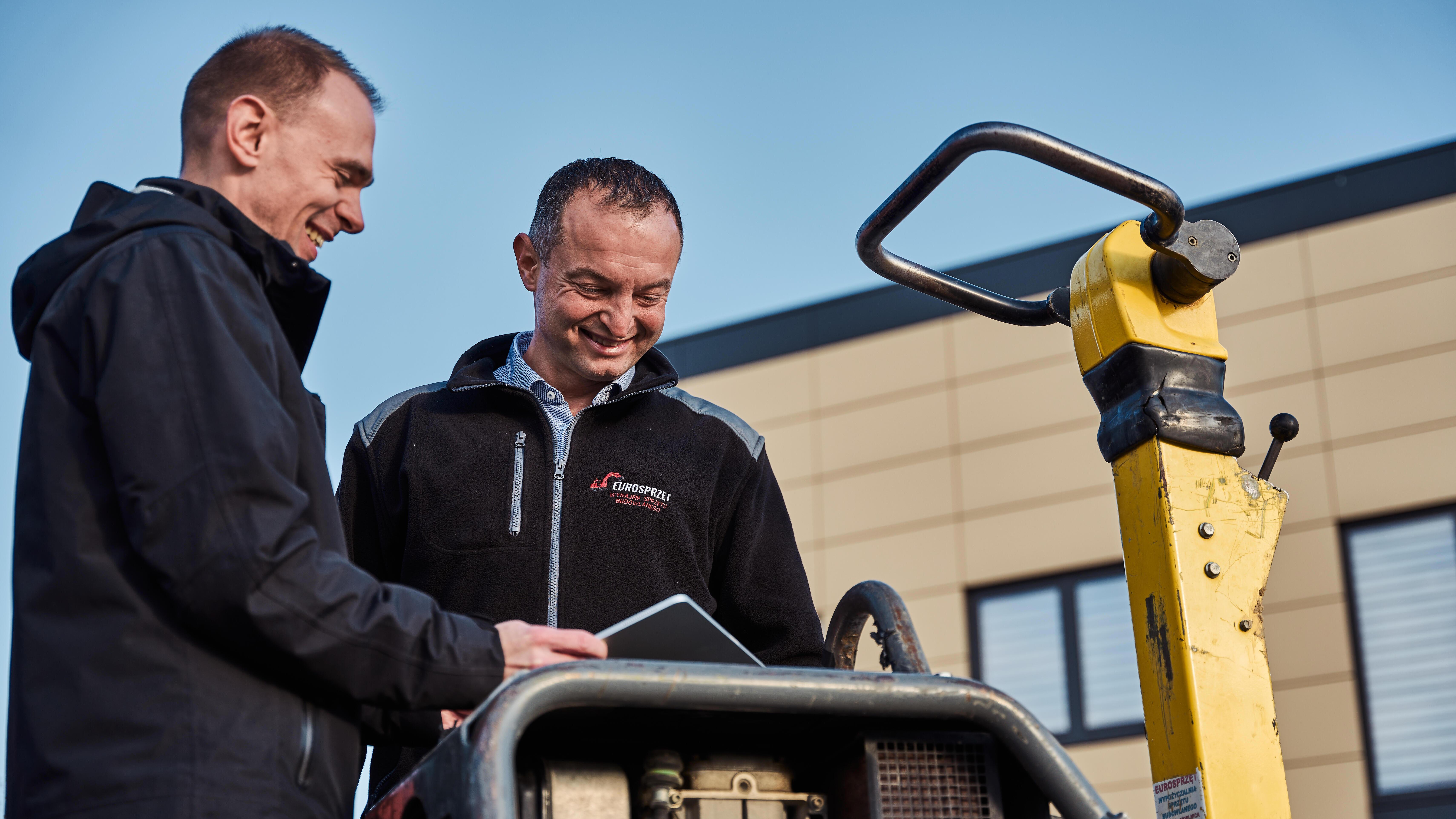 Two men in conversation