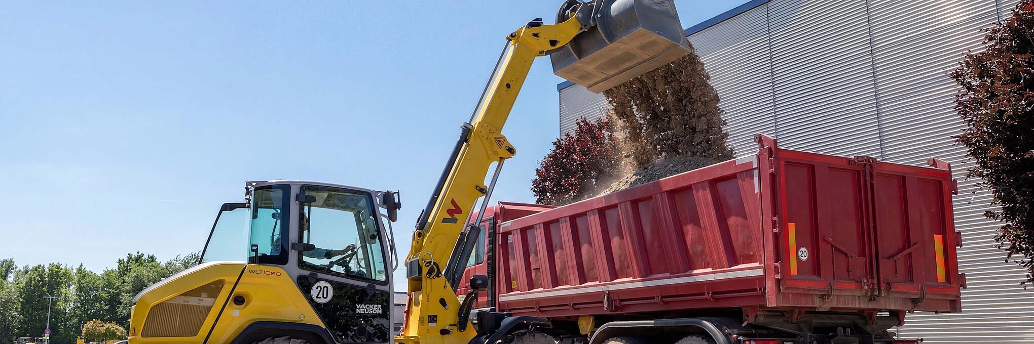telescopic wheel loader with truck