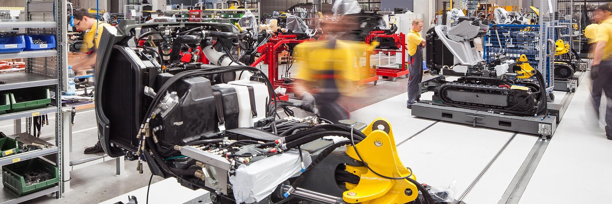 Innovative Wacker Neuson excavators produced at the Hörsching site, Linz.